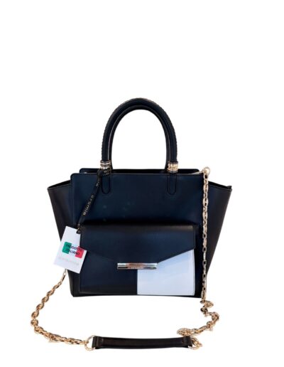 Bolsa Italiana Cromia Couro Natural